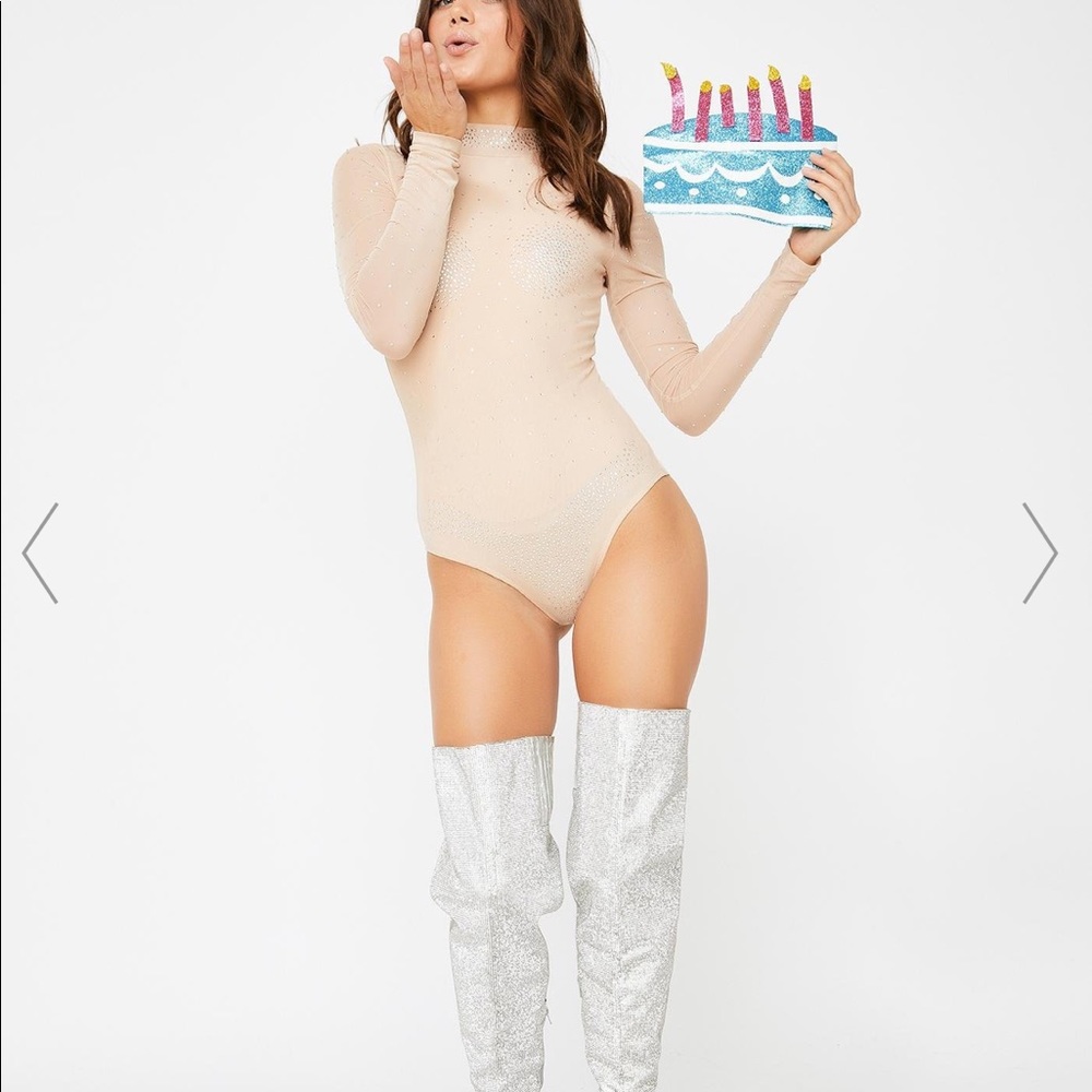 Dolls Kill Nude Leotard Send Nudes birthday costume small